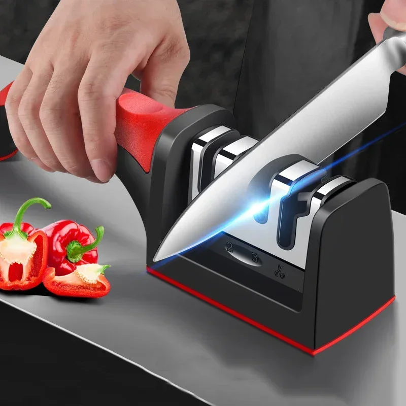 Kitchen Appliances Best - Aiguiseur de couteaux à 3 segments,