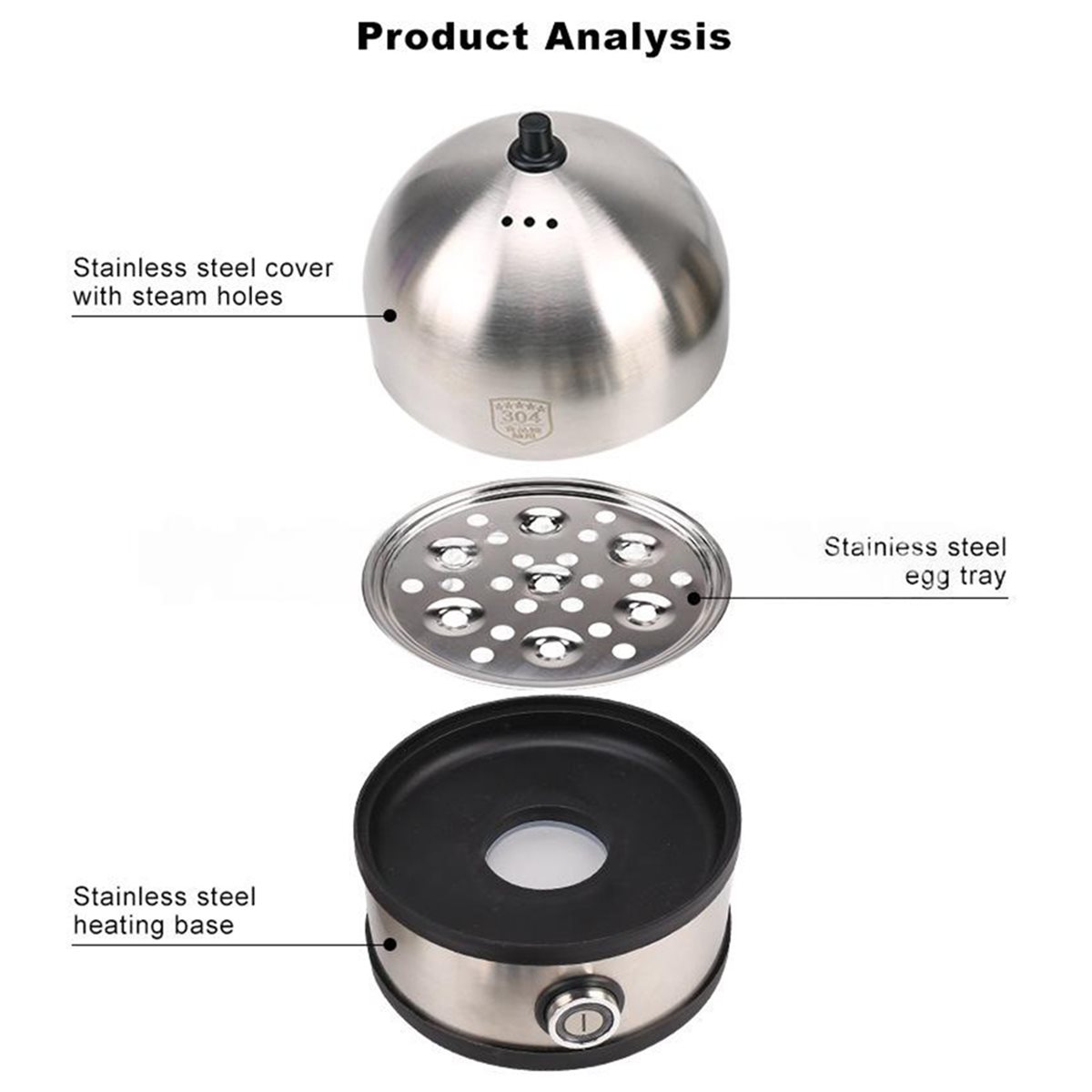 Egg Cooker Rapid - PHONE&GEAR Cuiseur à œufs électrique rapide