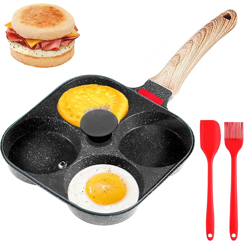Electric Griddle Pancake - Poêle à œufs approfondie avec couvercle,